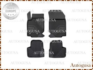 NEW LHD BLACK RUBBER FLOOR MATS CAR LINERS WATERPROOF FOR JEEP AVENGER 2023- - Picture 1 of 4