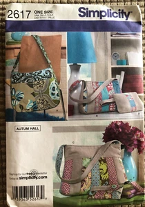 Simplicity Crafts 2617 BAGS Sewing Pattern Uncut Autum Hall - Picture 1 of 3