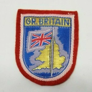 GREAT BRITAIN Flag Country Crest Woven Felt Travel Souvenir Badge Patch - Picture 1 of 2