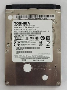 MQ04ABF100, HDKCB88E0A01 S, AA00/JU001J1F, 20 OCT 2018,Toshiba 1Tb 2.5" SATA HDD - Imagen 1 de 2