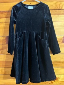 NWT Vignette Black Velvet Dress with Pockets Girls Size 6 - Picture 1 of 2