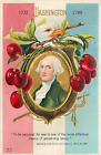 Postcard George Washington Tricolor Speech To Congress Embossed Unposted
