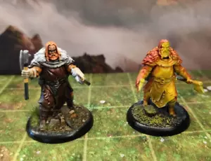 Painted Barbarian Warrior, Plastic Miniature D&D Berserker w/Free Night Version - Picture 1 of 4