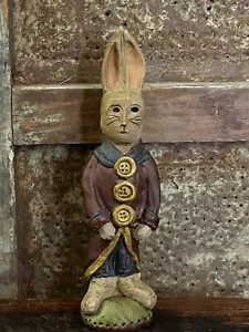 Blossom Bucket EASTER Spring Formal Bunny RaBbit Primitive Folk Art E. SMITHSON - Picture 1 of 24