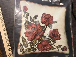 Peonies Needlepoint Kit Bucilla Vintage - Picture 1 of 4