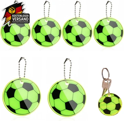 Reflektor Anhänger Sicherheitsreflektoren Fußball Schulranzen Kleidung Schlüssel - Bild 1 von 4