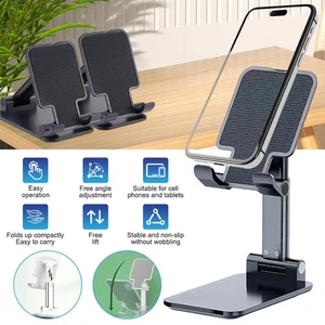 Adjustable Cell Phone Stand Holder Desk Dock Mount For iPad iPhone Kindle Tablet - Picture 1 of 11