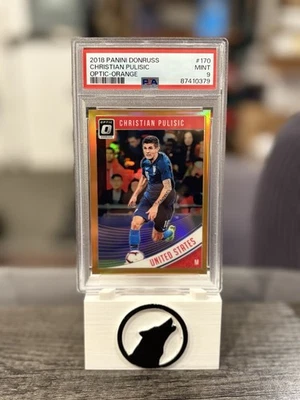 2018 Panini Donruss Christian Pulisic #170 Optic Orange Prizm /99 PSA 9 USMNT - Image 1 of 4