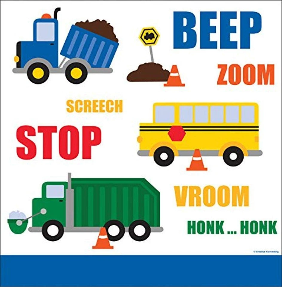 Creative Converting Traffic Jam Plastic Table Cover - 1 Pc, 725136 1 Blue/White - Image 1 of 1