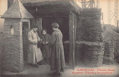 España - BARCELONA - Tibidabo - Museo de Guerra - Entrada a las trincheras - Ed. - Imagen 1 de 2