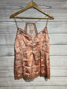 NUEVO FREE PEOPLE ÍNTIMAMENTE MELOCOTÓN/ROSA BORDADO SATINADO DORMIR CAMI GRANDE A-1 - Imagen 1 de 10
