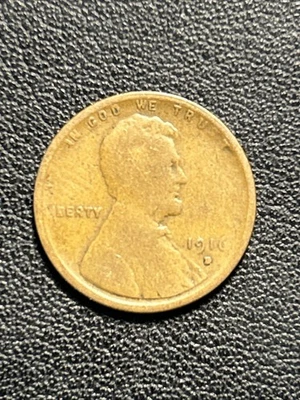 1916 D Lincoln Wheat Penny Cent Semi-Key Better Date Denver Mint Circulated - Image 1 of 2