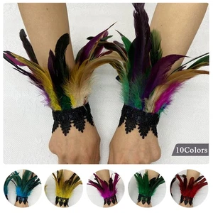 Elegante accesorio de puño de muñeca de pluma de encaje para fiestas de disfraces de Halloween - Imagen 1 de 29