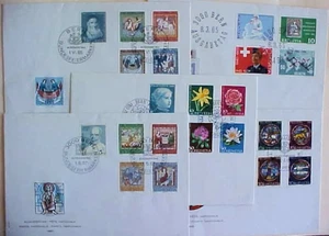 SWITZERLAND 6 DIFF FDC SETS OF 1960'S - Picture 1 of 1