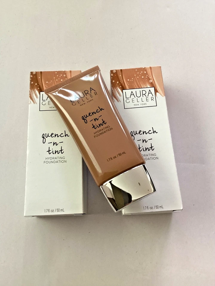 2 x 50ml laura geller quench n tint Hydrating Foundation   Medium Deep - Image 1 of 1