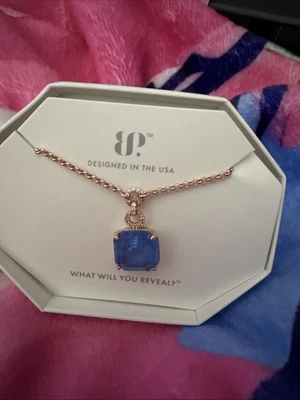 Ожерелье для вечеринки с бомбой NK75251 I Am The Legacy океанский синий кварц покрытие RG - Изображение 1 из 2