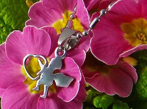 Inwaria Inox Ange Gardien Pendentif avec Chaîne Ange avec Cœur Collier, A-176 - Bild 1 von 9