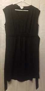 Motherhood Maternity Women's Dress Size Small Black V-Neck Cap Sleeve Back Tie - Picture 1 of 5