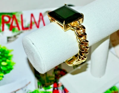 Novo na caixa $100 Heidi Daus Hot Rocks estação geométrica linha corrente pulseira PRETA M/L - Imagem 1 de 4