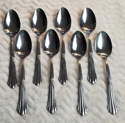 The Cellar Stainless Steel CLF35 Table/ Soup Spoons Set Of 8, (7.5") VGUC - Image 1 of 4