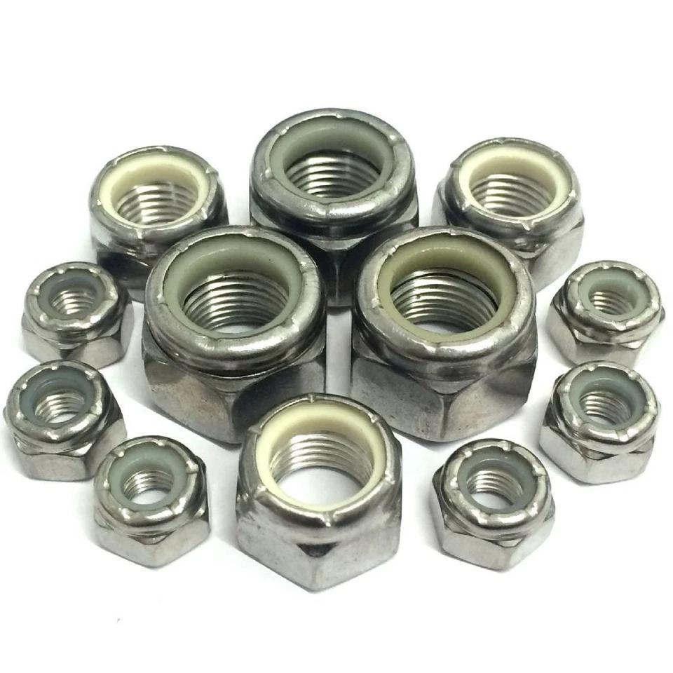 3/8 UNC NYLOC NUTS STAINLESS STEEL A2 (Toolshack) (4)