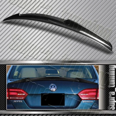 Spoiler traseiro do porta-malas para Volkswagen VW Jetta 2011-2018 (100% fibra de carbono real) - Imagem 1 de 4