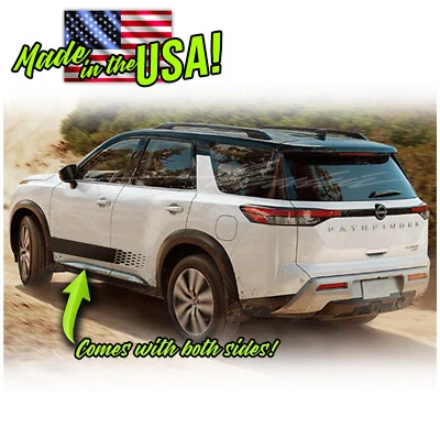 Calcomanías hexagonales de rayas para puertas laterales de carreras para Nissan Rogue 2021 en adelante Foto 1 de 2