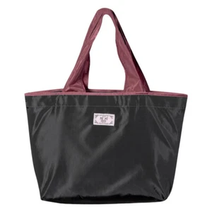 Women Shopping Bag Drawstring Foldable Handbag Supermarket Bag (Black L) - Picture 1 of 8