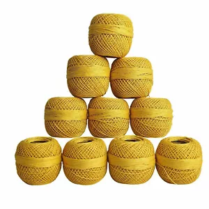 Red Rose Crochet Cotton Knitting Yarn Mustard Mercerized Thread Sewing Lot of 10 - Picture 1 of 5