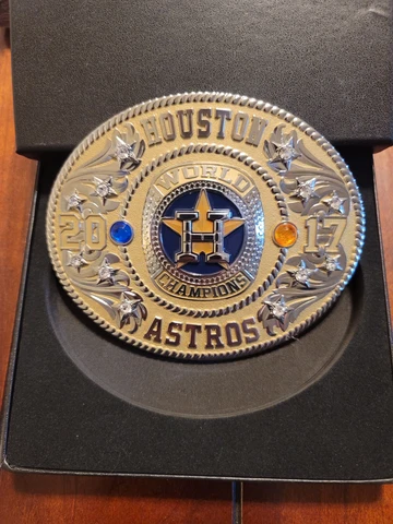 Houston Astros 2017 World Series Champions Belt Buckle MLB Jostens Made Cowboy Cover