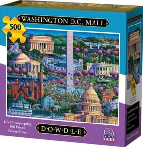 Dowdle Folk Art Jigsaw Puzzle;  Washington D.C. Mall;  500 pieces - Picture 1 of 2