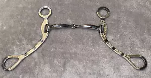5'' NEW SILVER MOUNTED SHOW BIT SNAFFLE MOUTH 7 3/4'' CHEEK WESTERN BIT - Picture 1 of 6