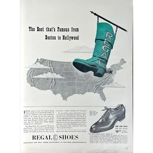 Regal Shoes 1942 Vintage Print Ad Retro Men's Shoe Memorabilia Fashion Ads - Picture 1 of 2