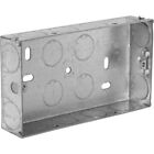 METAL DOUBLE 2 Gang Steel Electrical Back box 25mm (5 Pack) 