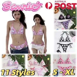 Sanrio Hello Kitty Y2K Bikini Kuromi Sexy Swimwear Swimsuit Summer Beach Holiday - Picture 1 of 24