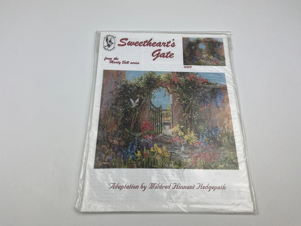 A Pegasus Publication Sweetheart’s Gate Cross Stitch Pattern Marty Bell - Image 1 of 3