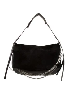 Jimmy Choo Hobo Bag schwarz groß Wildleder Leder Biker Kette - Bild 1 von 4