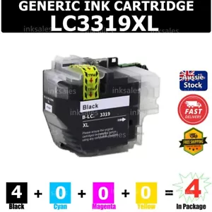 4x LC3319 3319 XL Black Ink For Brother J5330DW J5730DW J6530DW J6930DW J6730DW - Picture 1 of 2