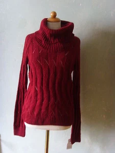 LERROS Pullover grober Strick mit Rollkragen braun Größe 36 S NEU - Bild 1 von 2