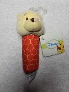 NEW Disney Baby Winnie the Pooh Rattle Plush 5 Inch plush Toy Kids Preferred - Picture 1 of 2