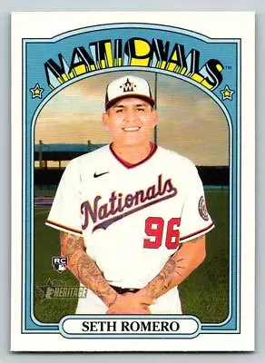 2021 Topps Heritage #580 Seth Romero RC (ref 210593) - Image 1 of 2