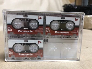 Panasonic MC-60 Micro Cassette 3 Pack Old Stock Audio Tape Cassette 60 Min #A2 - Picture 1 of 3
