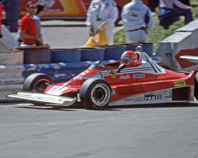 1977 Driver NIKI LAUDA Glossy 8x10 Photo U.S. Grand Prix West Poster Ferrari - Image 1 of 1