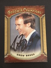 DREW BREES 2014 Goodwin Champions Autographed NFL card w/ Authentic Signature