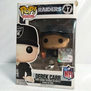 Camiseta deportiva negra Funko Pop de la NFL de Derek Carr 47 - Raiders Oakland - figura de vinilo daños - Imagen 1 de 10