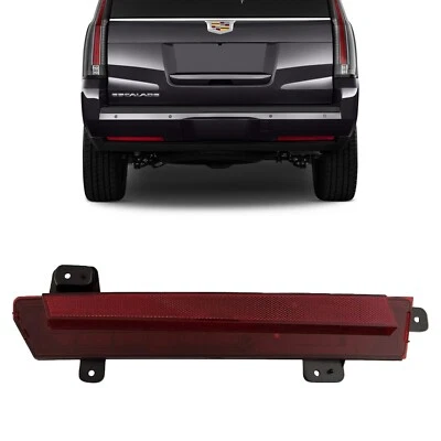 For 2015-2020 Cadillac Escalade Rear Bumper Reflector Light Red Lens Driver Side Foto 1 de 4