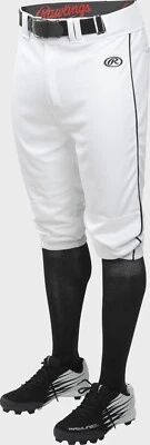 Pantalones de béisbol Rawlings Launch Piped Knicker juveniles medianos blancos NUEVO Foto 1 de 4