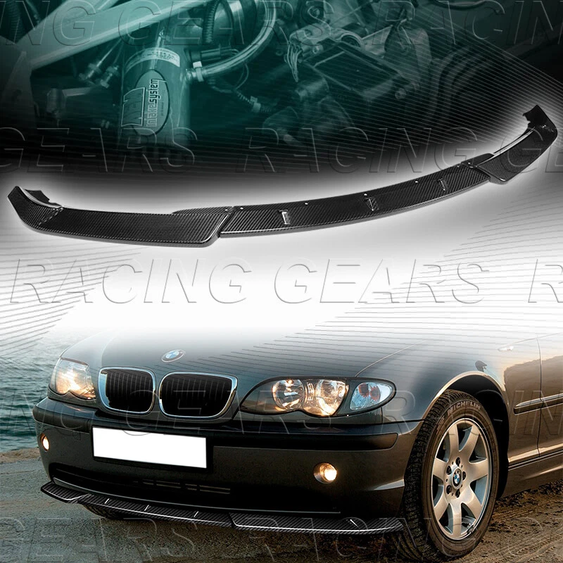 FIBRA DE CARBONO PARACHOQUES DELANTERO ALERÓN DIVISOR AJUSTE 02-05 BMW 325i 330i E46 4 puertas Foto 1 de 4