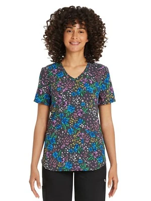 Scrubstar Women's Blooming Petals V-Neck Scrub Top 2XL Medical Uniform New - Image 1 of 4