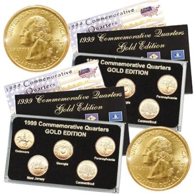 (1) 1999 P&D US State Quarters Program Gold Edition Uncirculated 2-5 Coin Sets - Image 1 of 2
